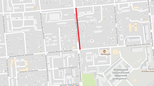 20-23 жовтня буде тимчасово обмежено рух транспорту на ділянці вулиці Данила Галицького